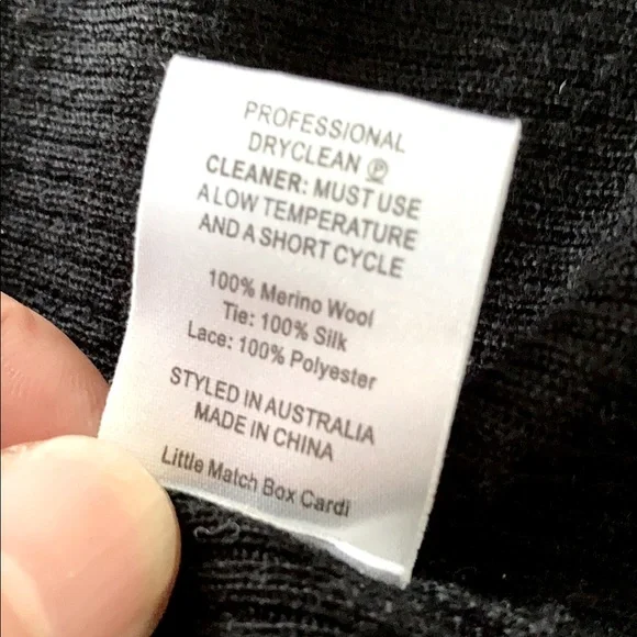 Y2k ALANNAH HILL 100% merino Cardigan with silk ties SIZE 6 - Picture 11 of 15